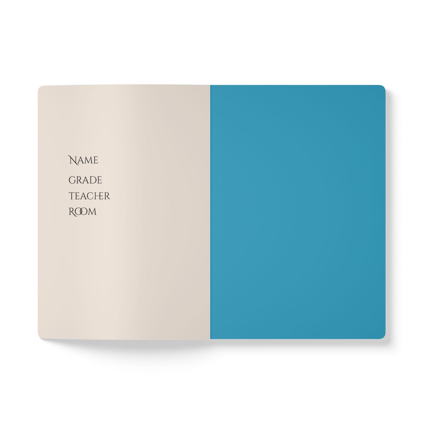 Aqua Blue Softcover Notebook