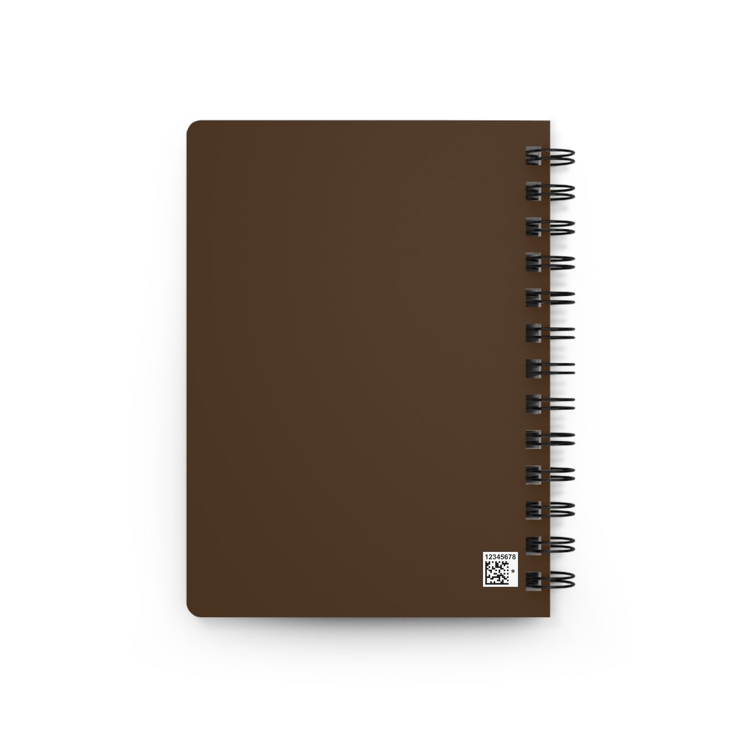 Brown & Blue Floral Spiral Bound Notebook