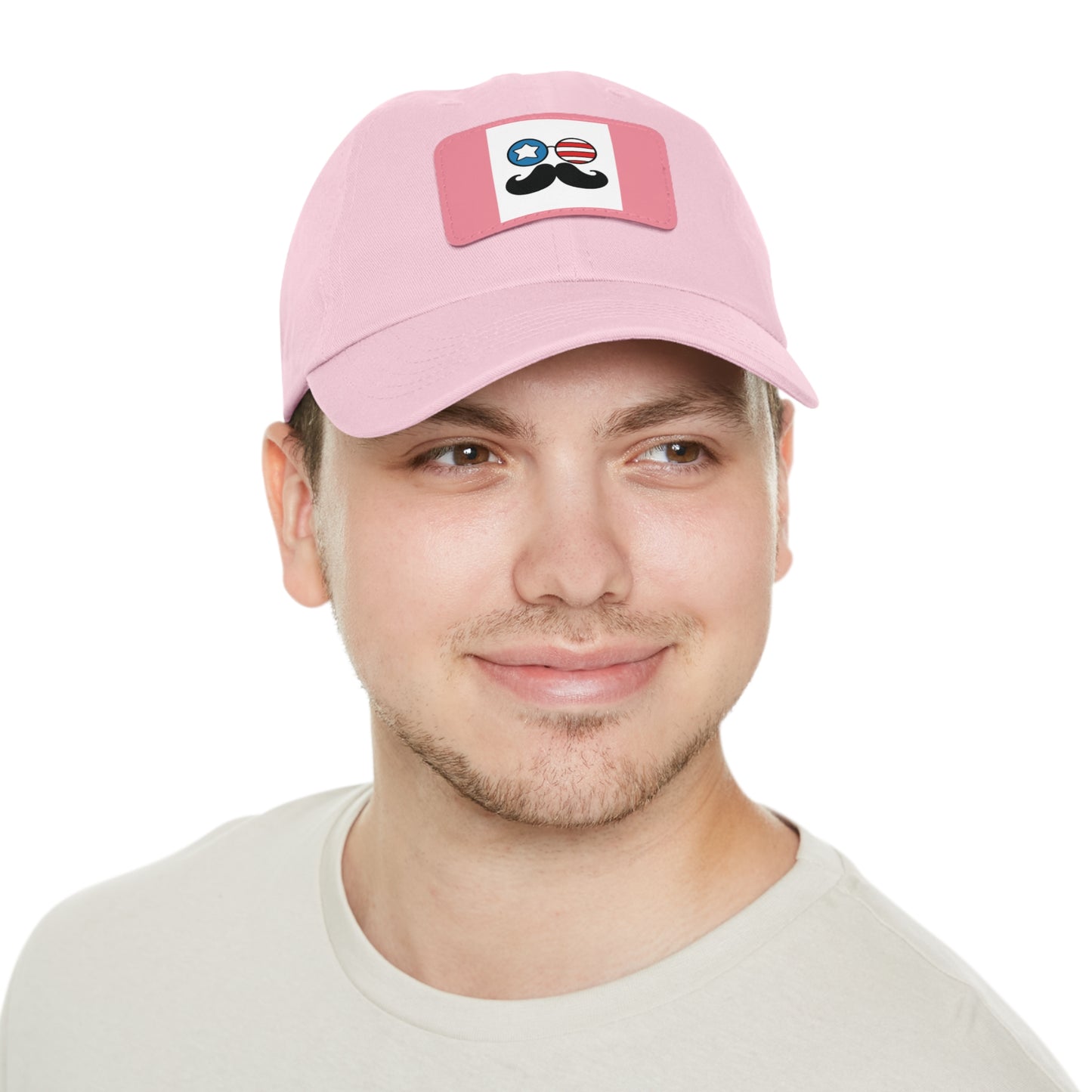 Dad Hat with Leather Patch (Rectangle)