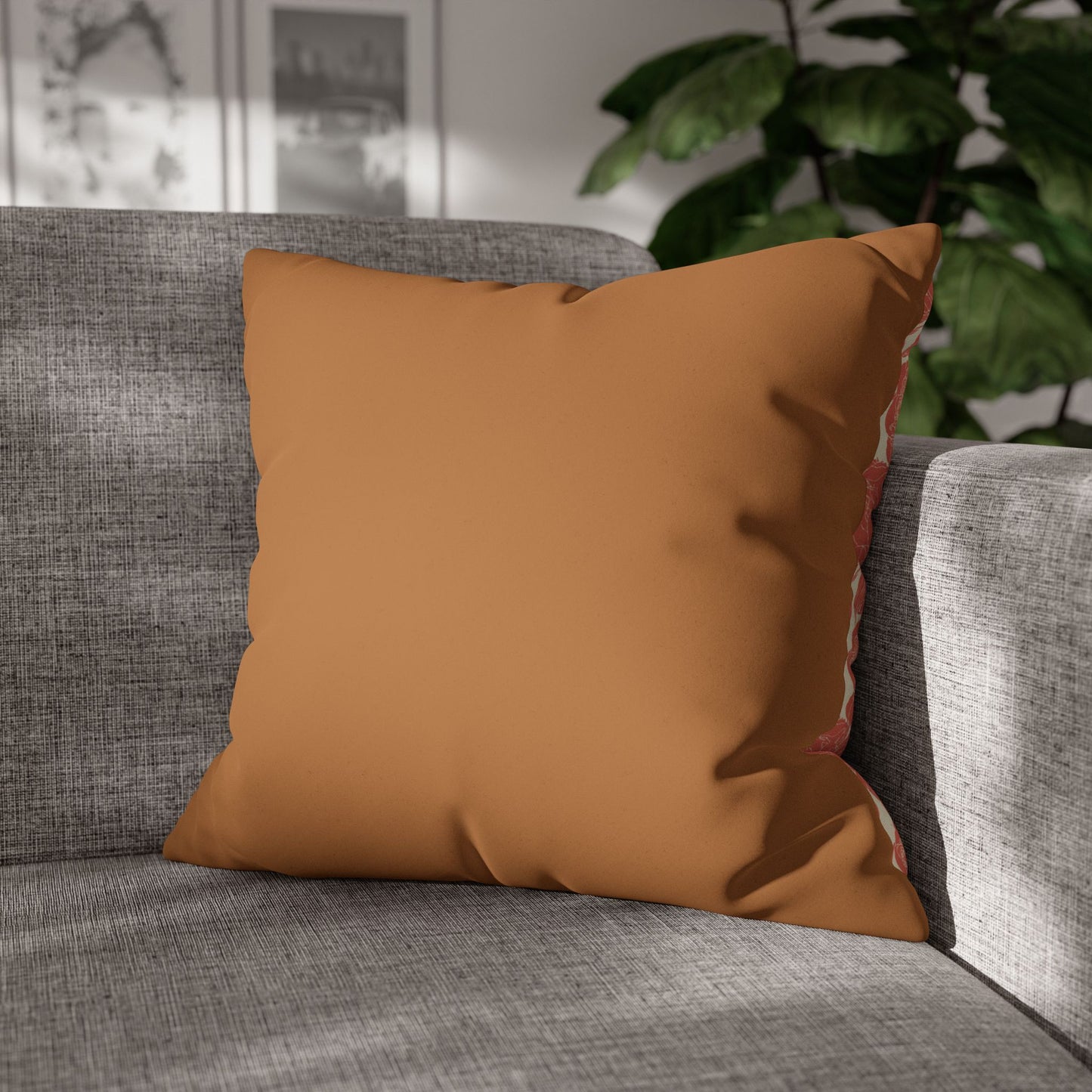 Faux Suede Square Pillowcase