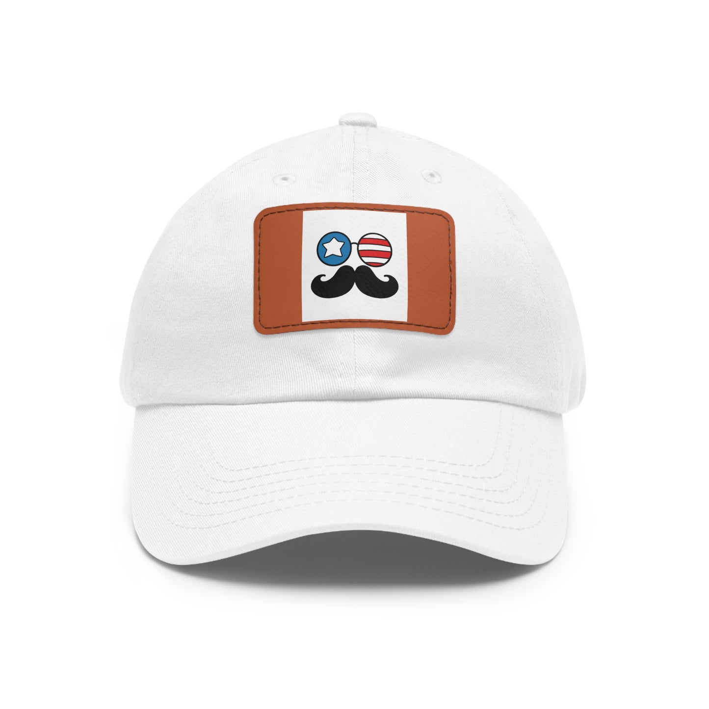 Dad Hat with Leather Patch (Rectangle)
