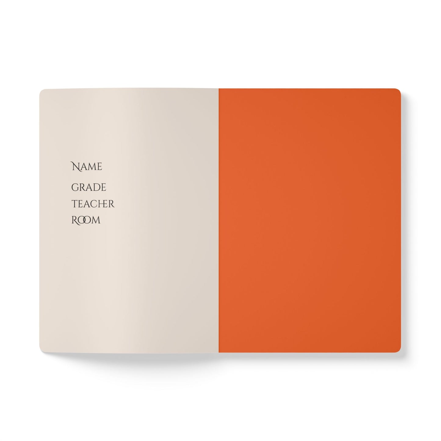 Tangerine Orange Softcover Notebook
