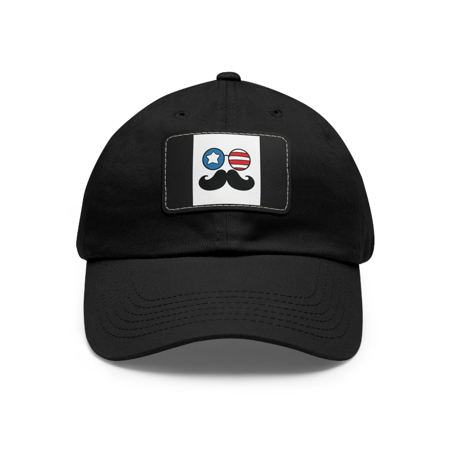 Dad Hat with Leather Patch (Rectangle)
