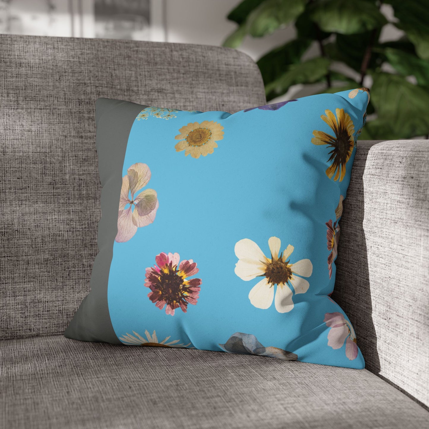 Faux Suede Square Pillowcase