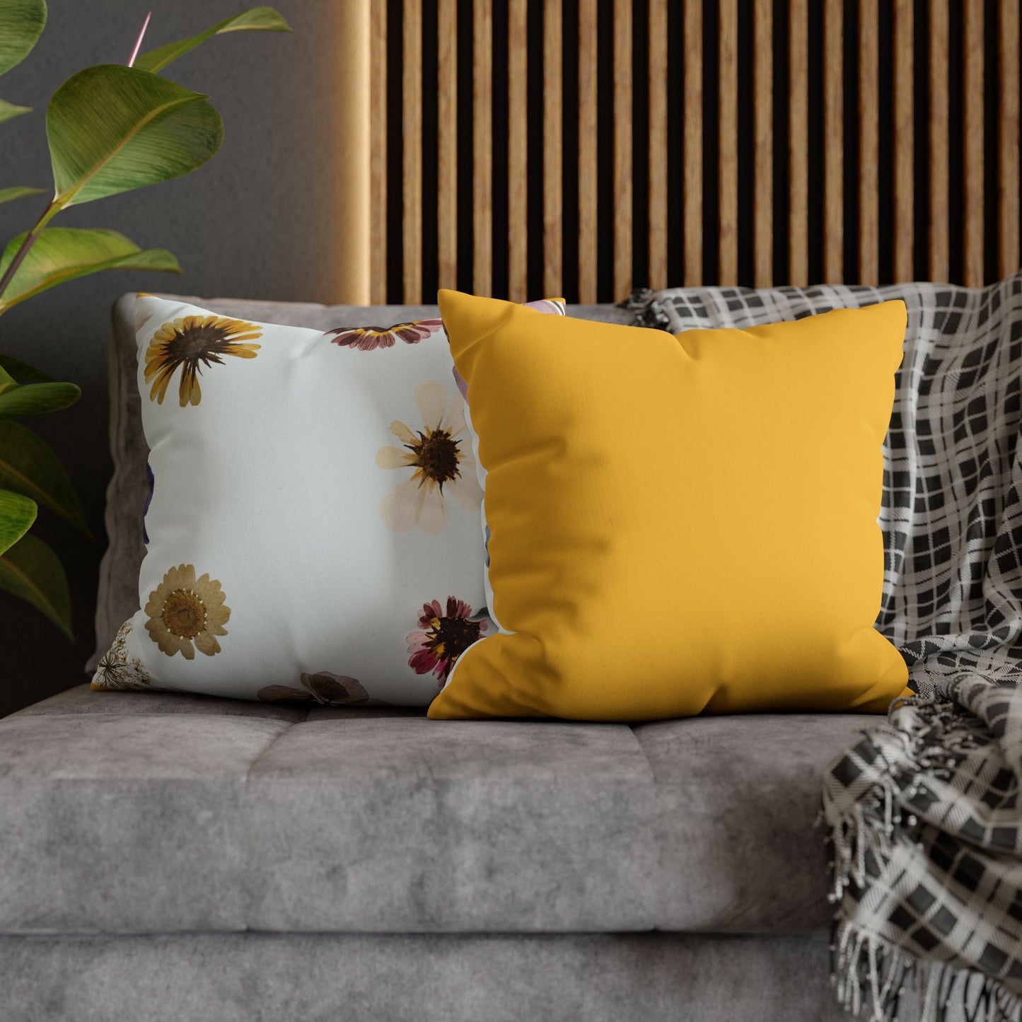 Faux Suede Square Pillowcase