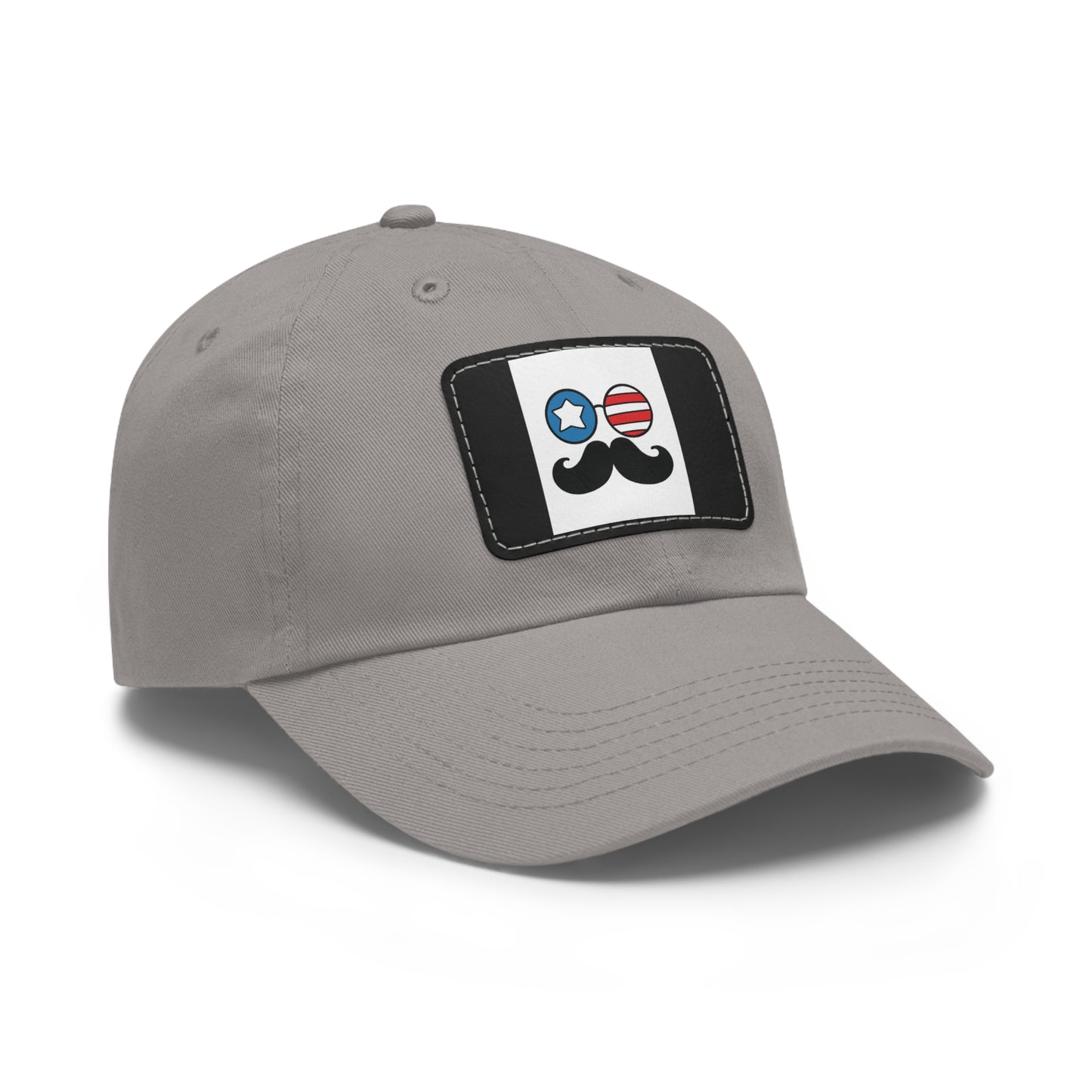 Dad Hat with Leather Patch (Rectangle)