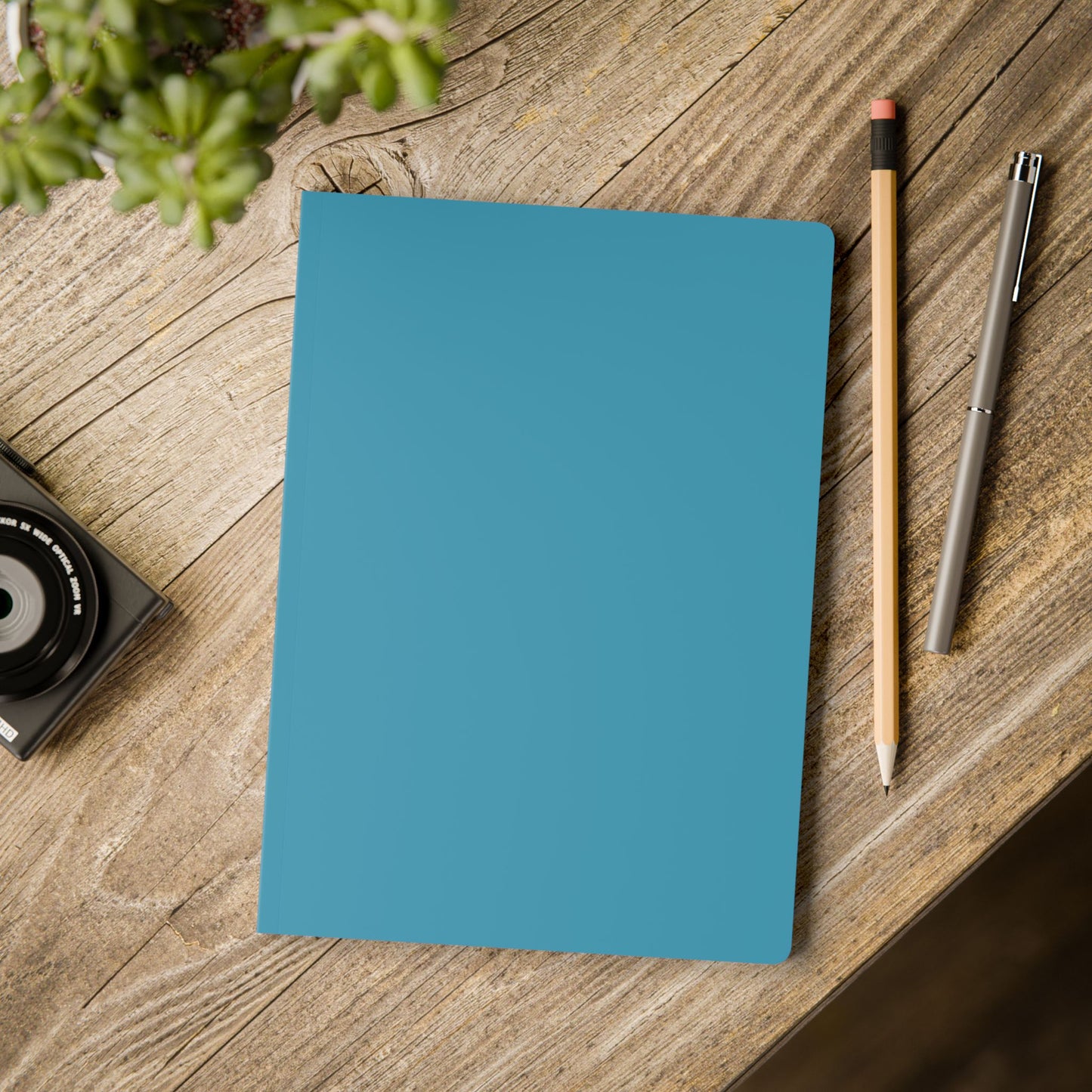 Aqua Blue Softcover Notebook