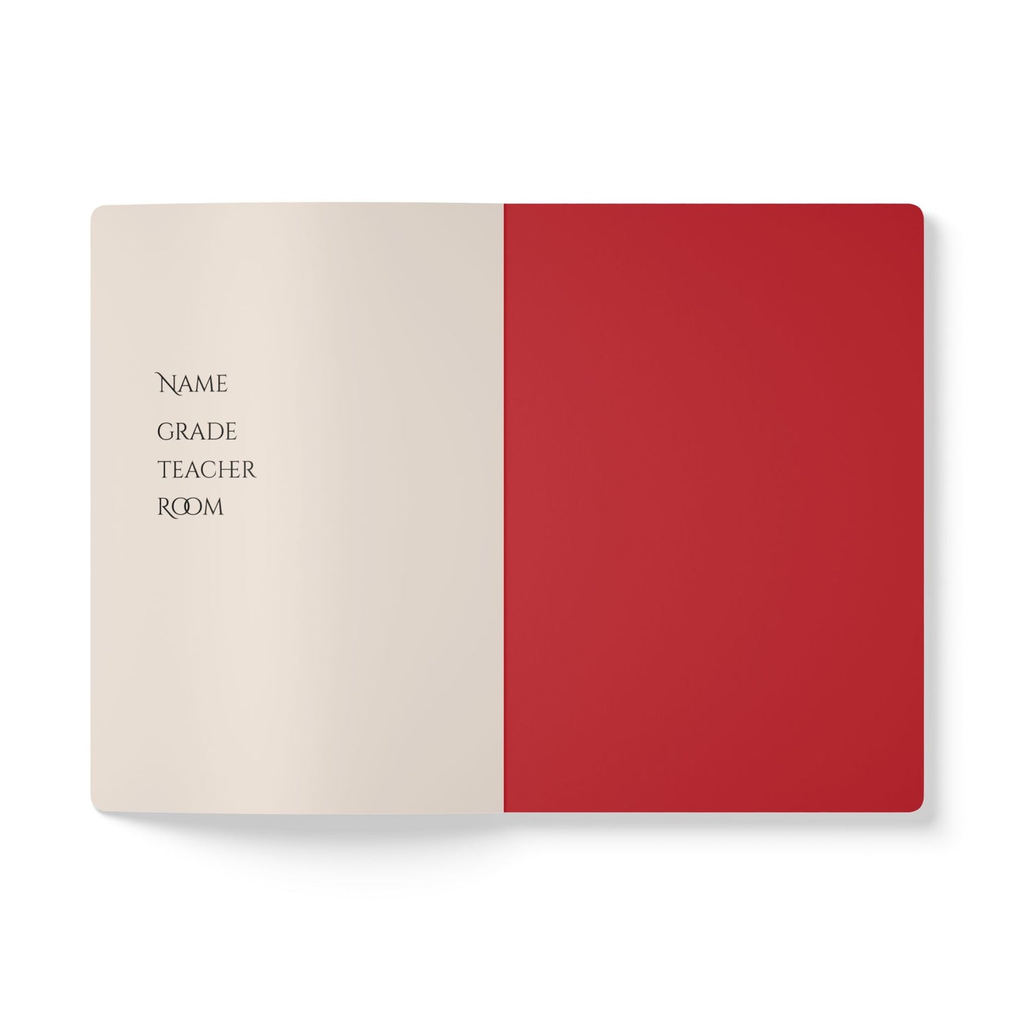 Fire Engine Red Softcover Notebook