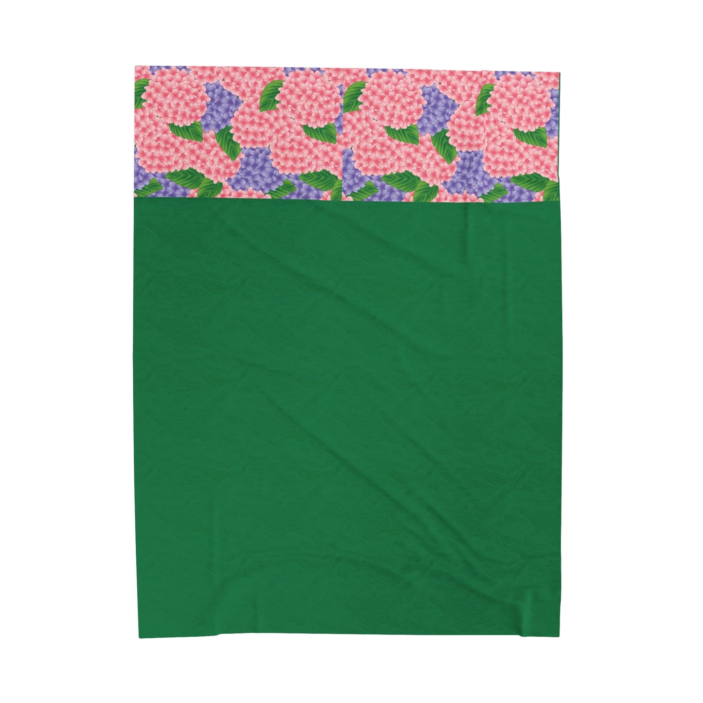 Hydrangeas Velveteen Plush Blanket