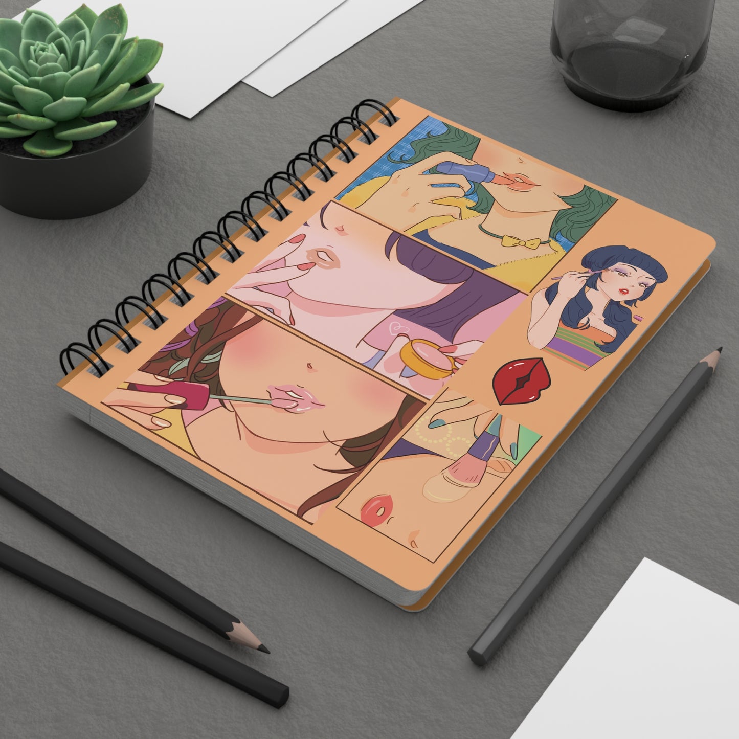 “Primping for that moment” Spiral Bound Notebook