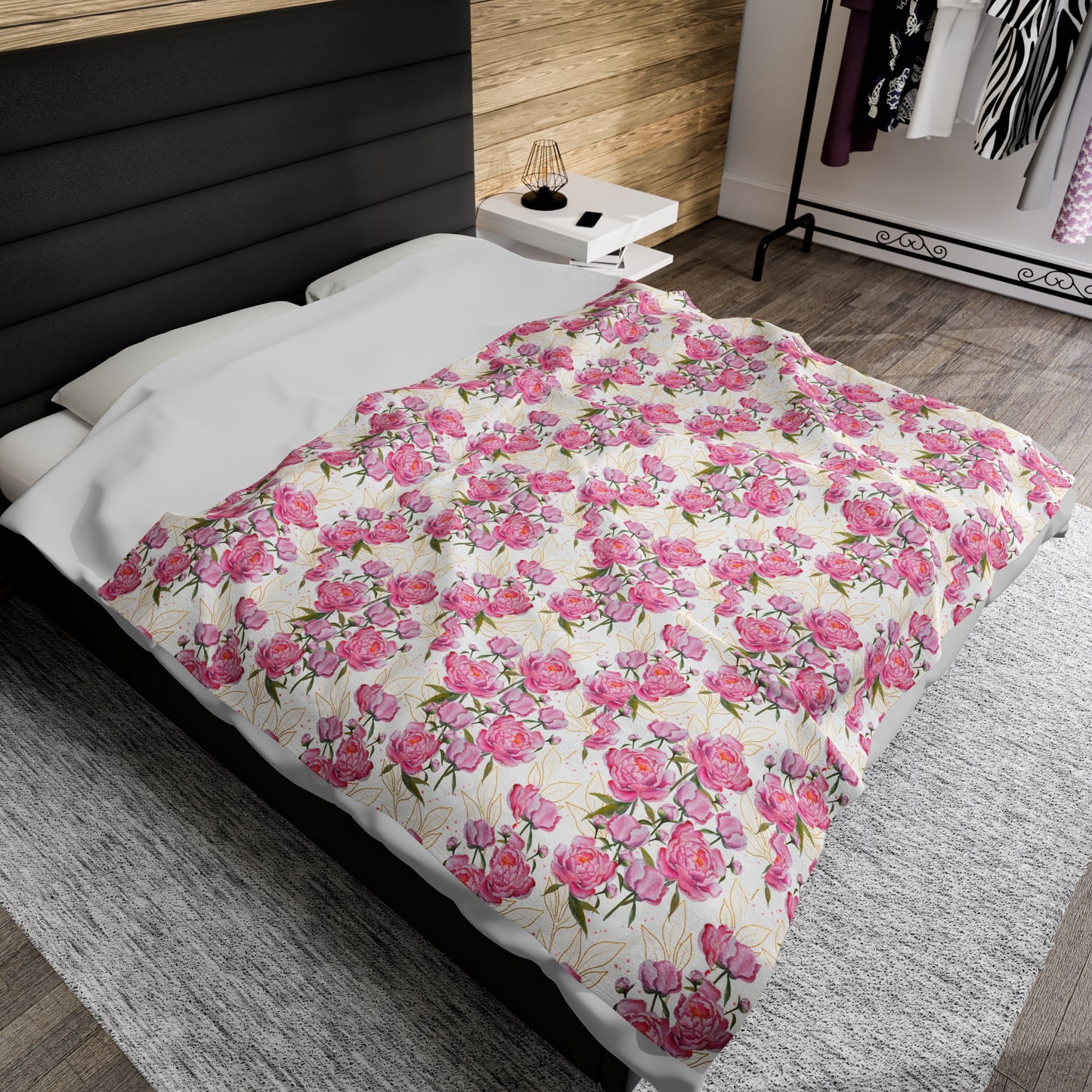 Roses Velveteen Plush Blanket