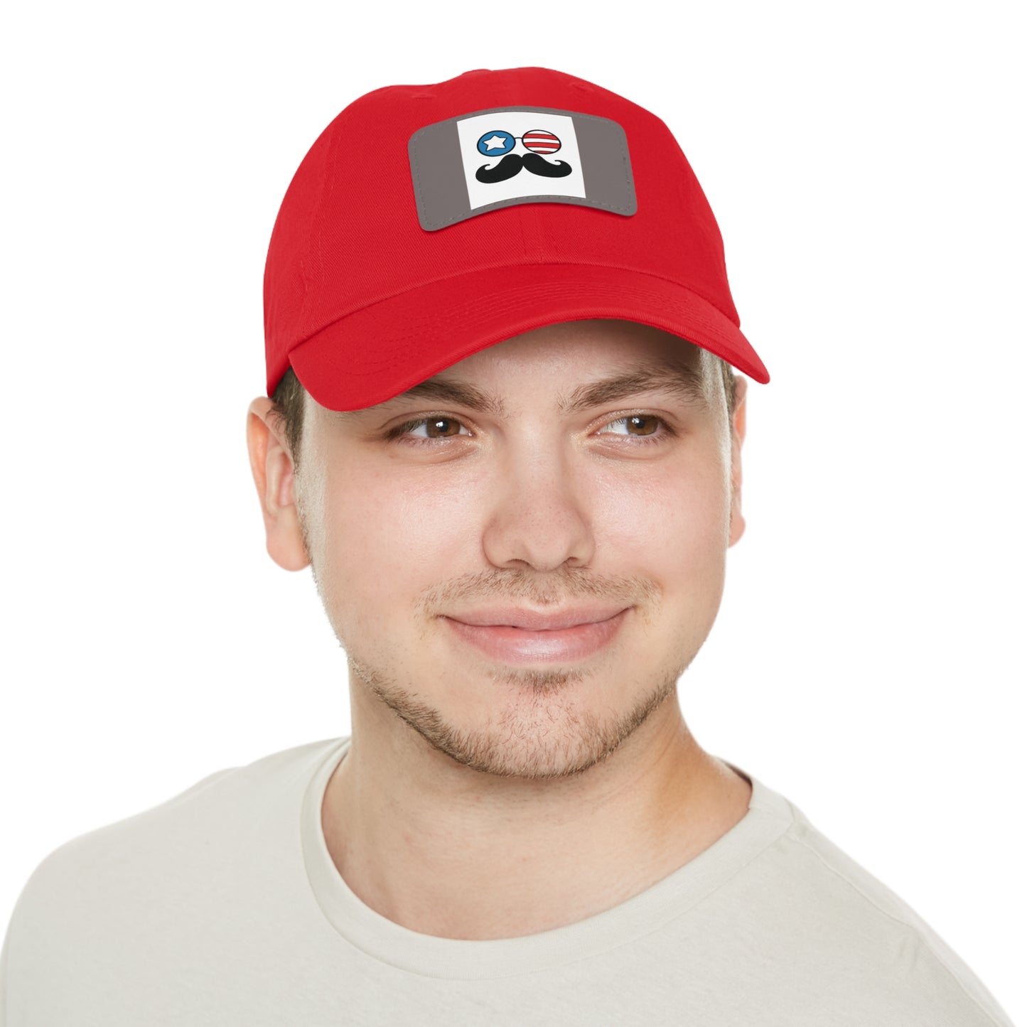 Dad Hat with Leather Patch (Rectangle)