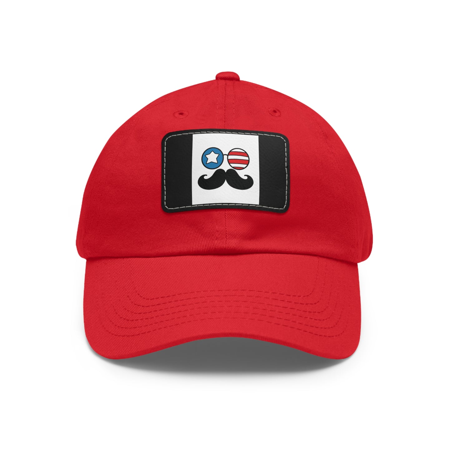 Dad Hat with Leather Patch (Rectangle)