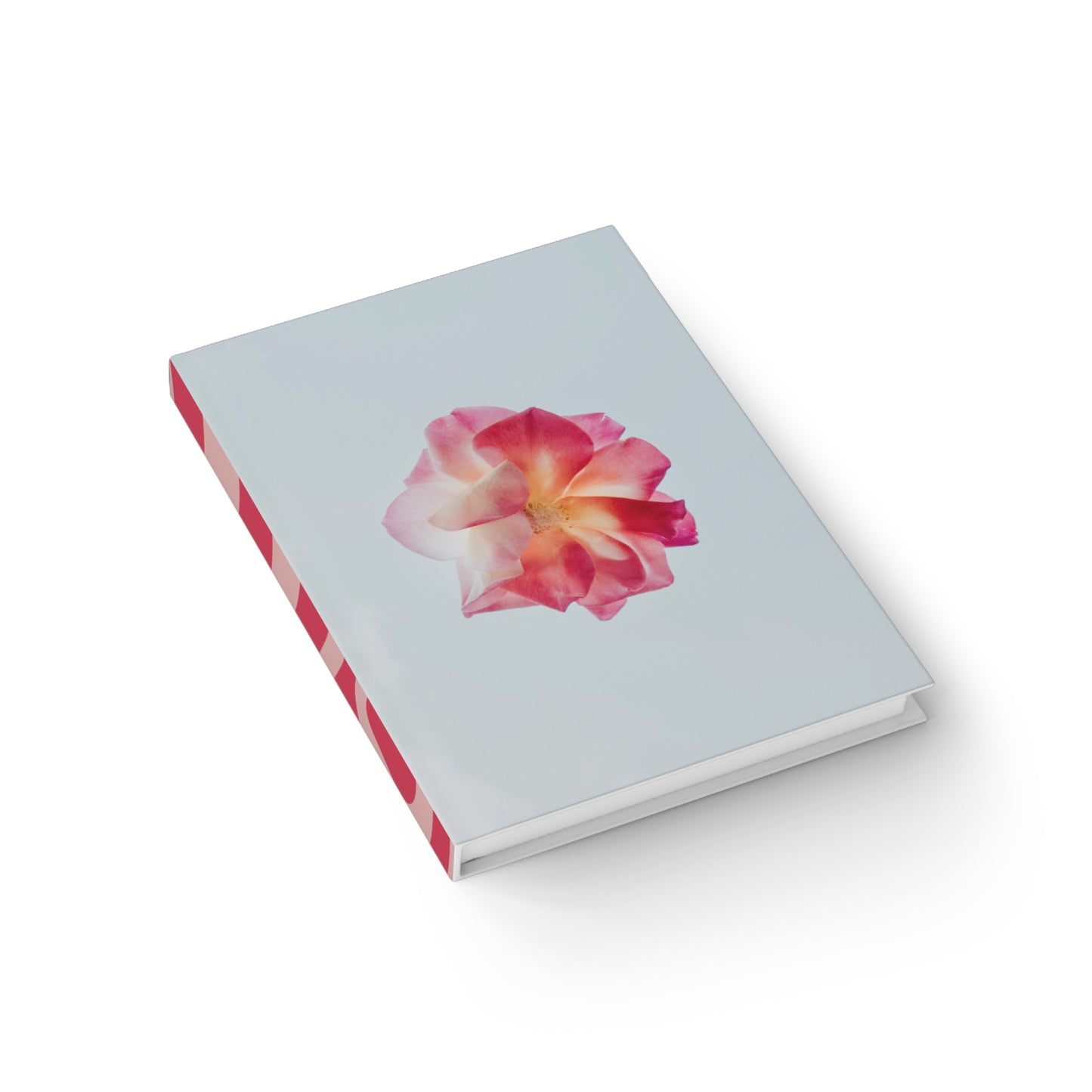 Blue & Pink Rose Blooming Journal Book - Blank