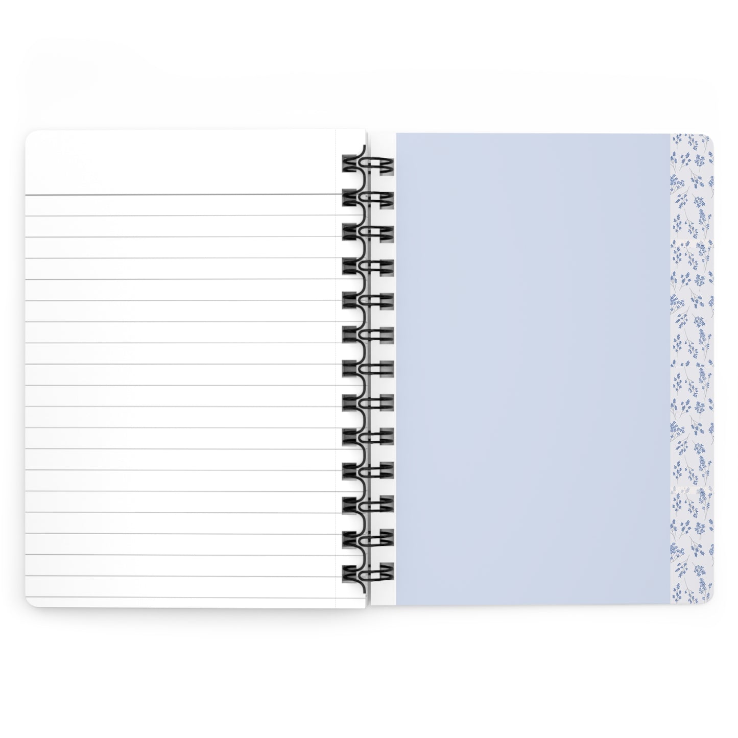 Brown & Blue Floral Spiral Bound Notebook