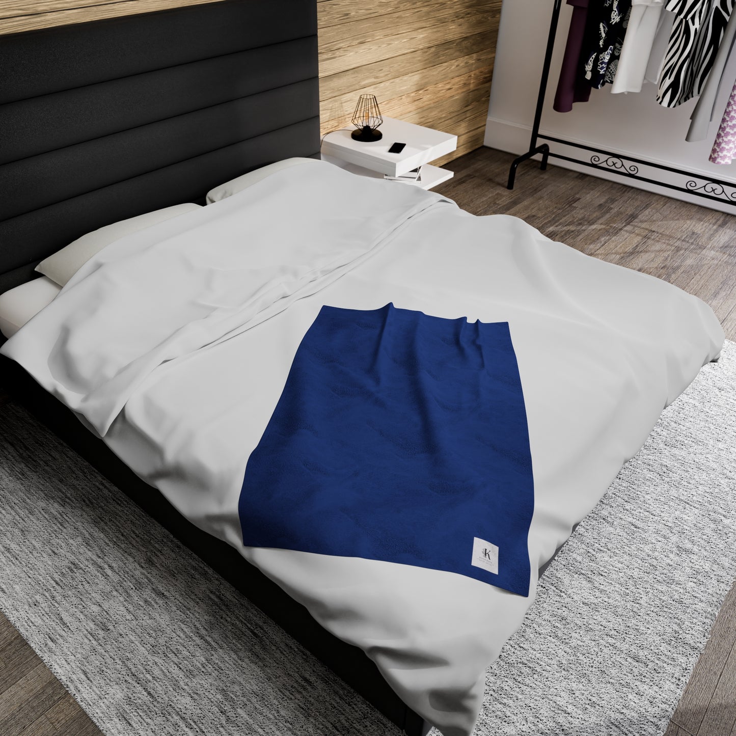Blue Velveteen Plush Blanket