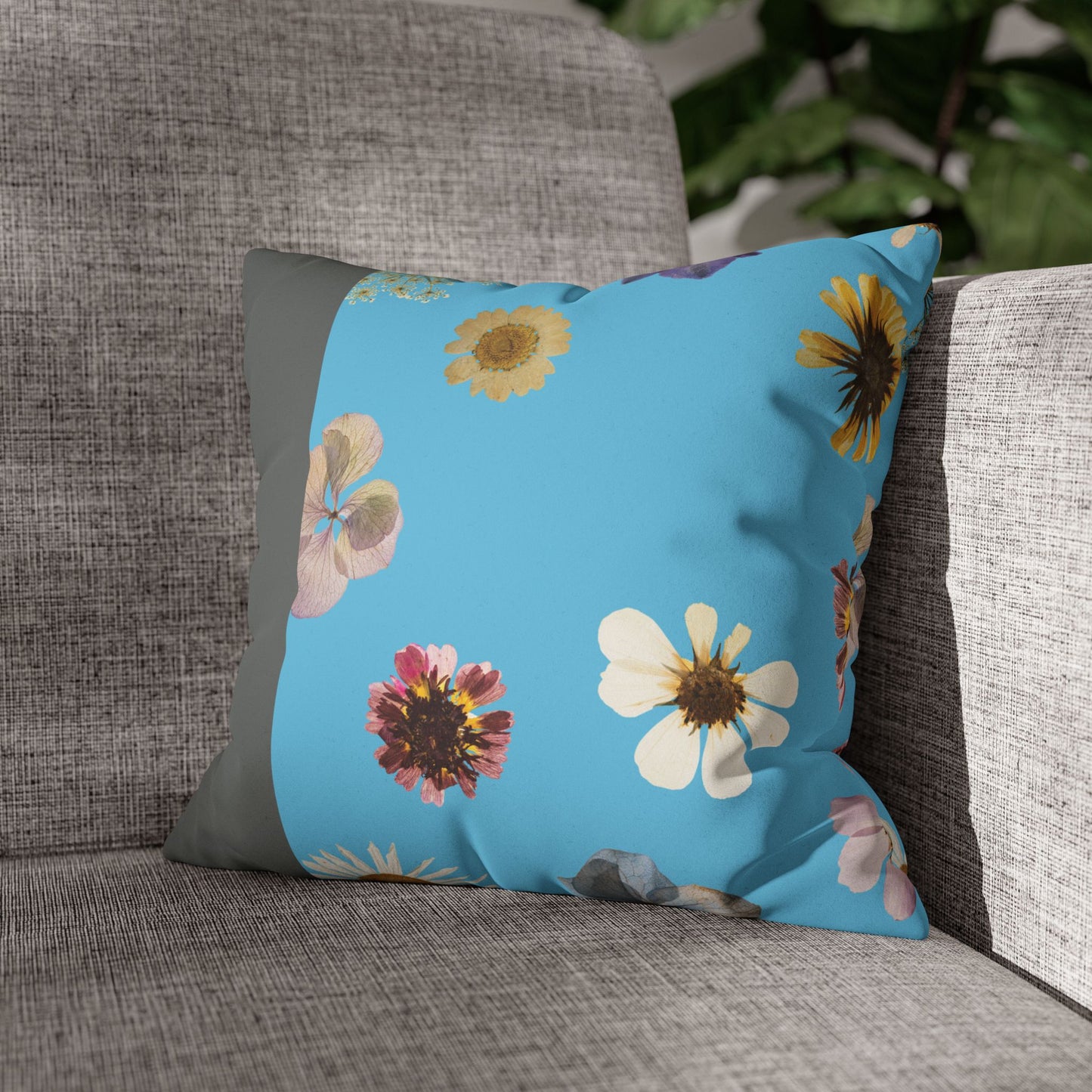 Faux Suede Square Pillowcase