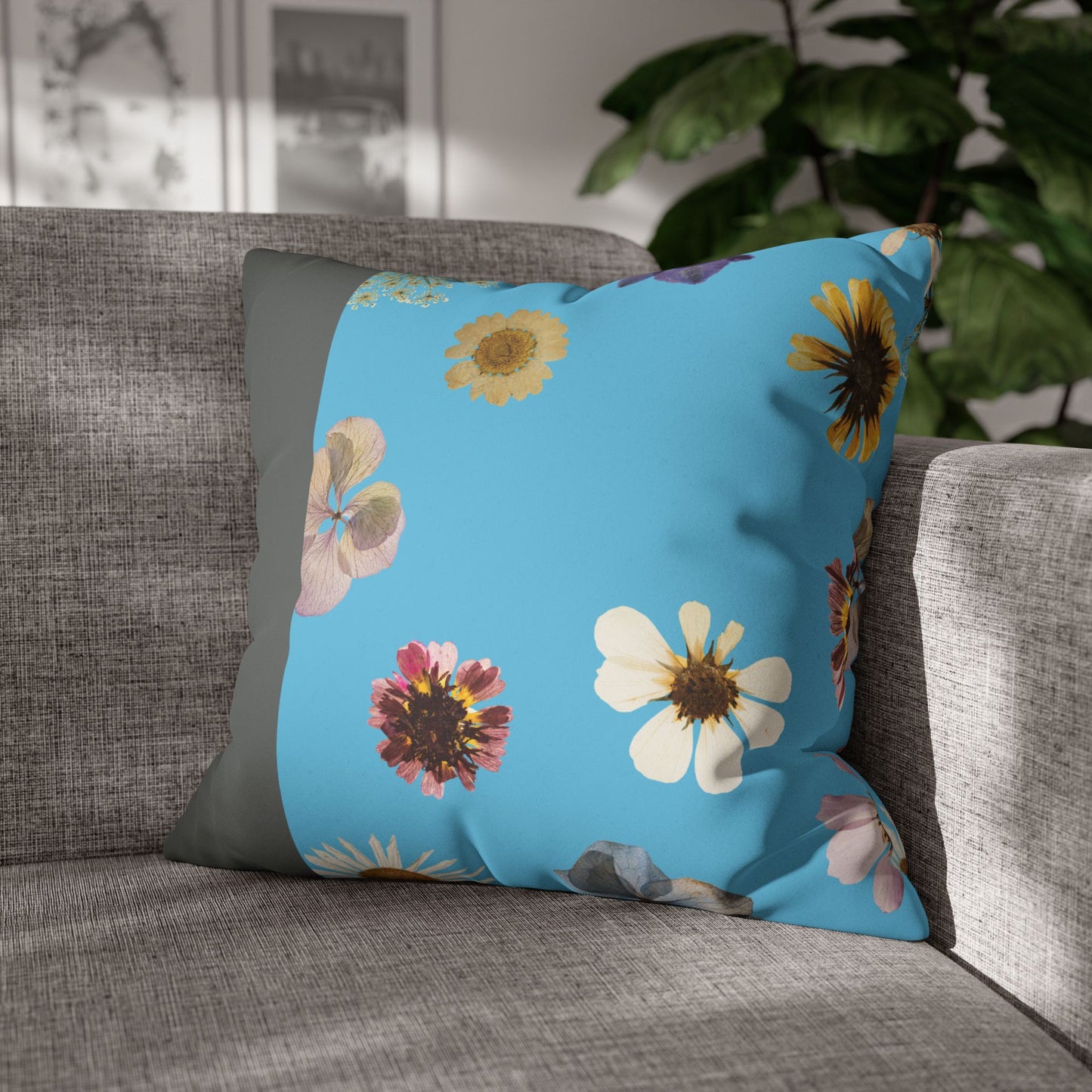 Faux Suede Square Pillowcase