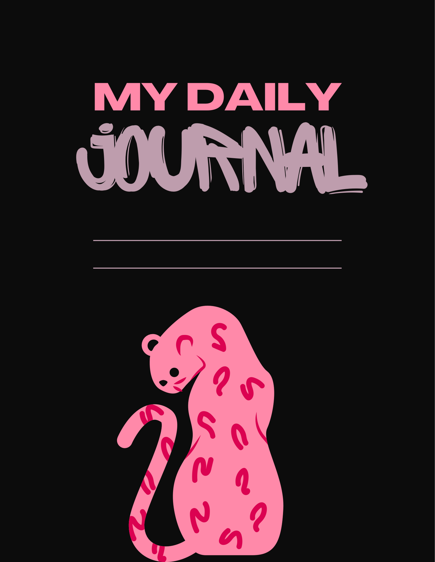 Pink White Cat Journal