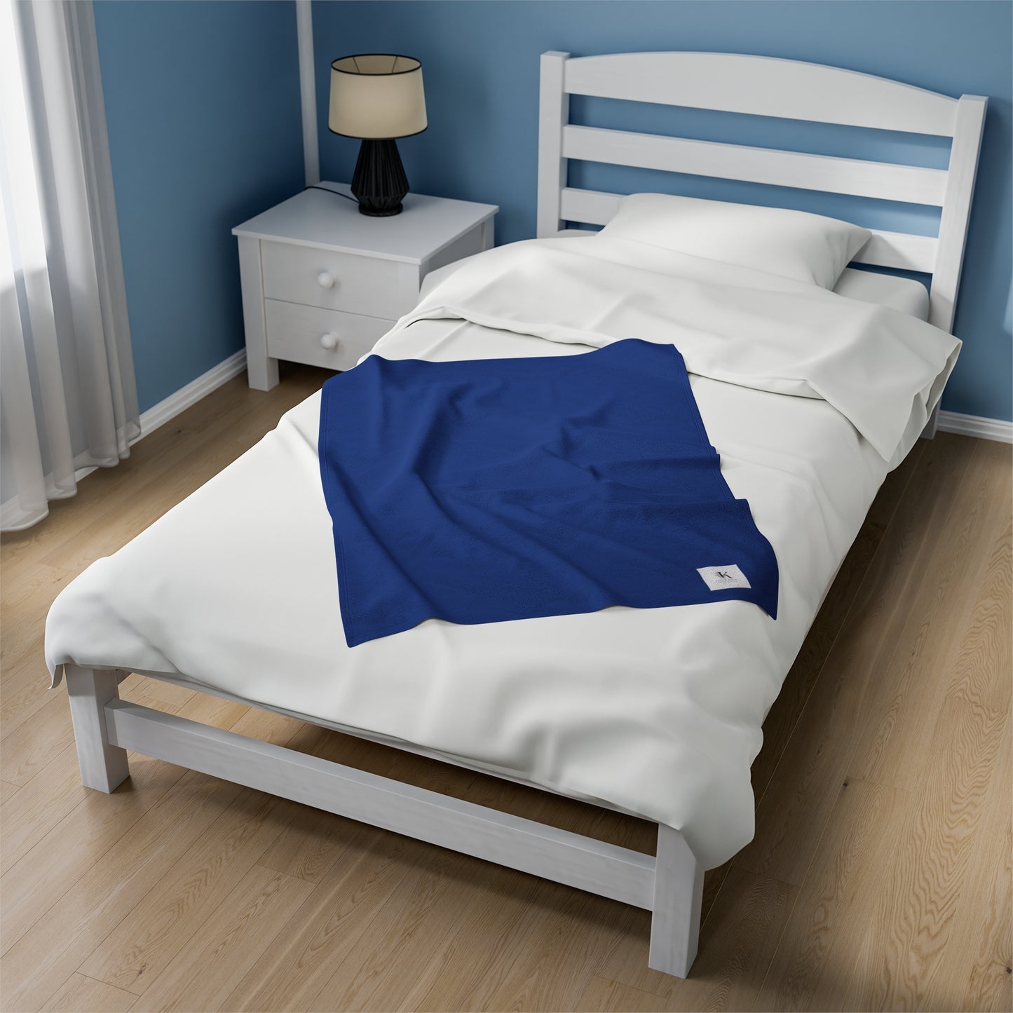 Blue Velveteen Plush Blanket