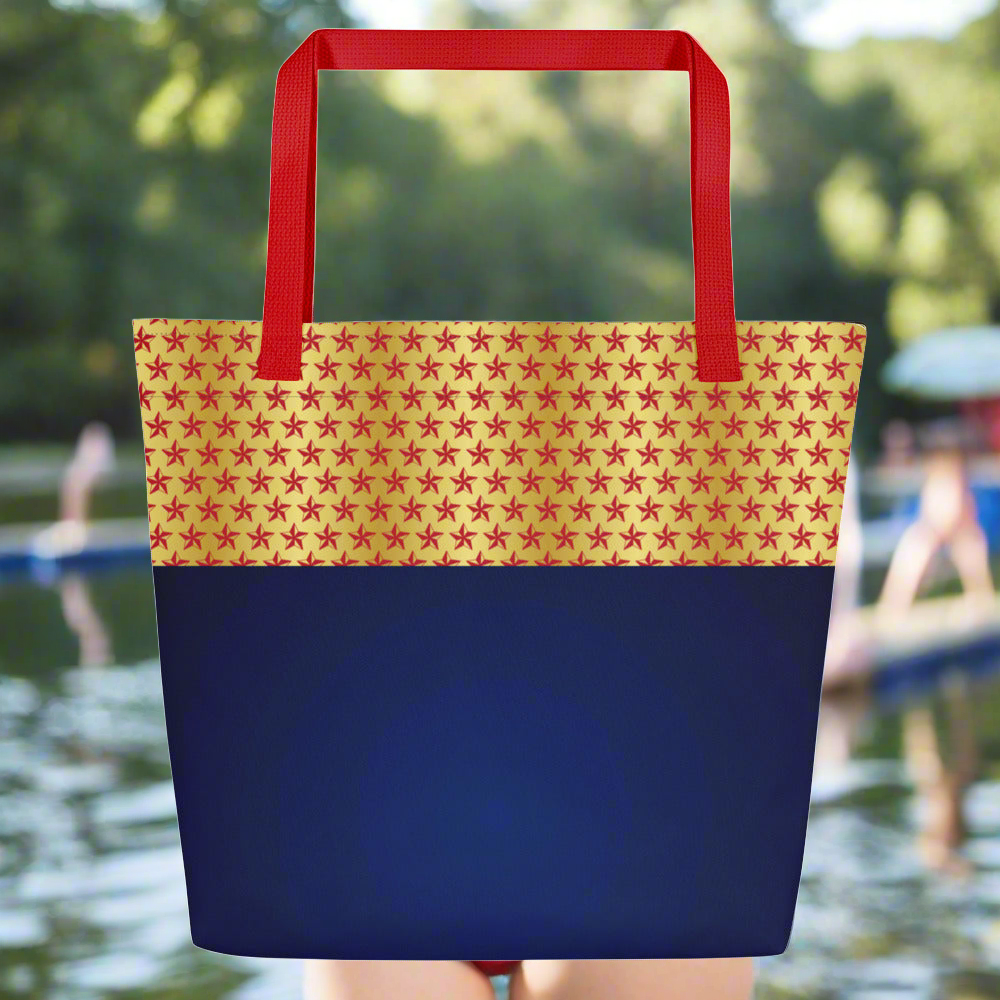 “America the Beautiful” All-Over Print Large Tote Bag