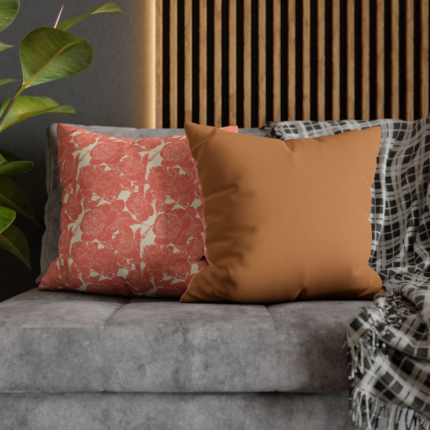 Faux Suede Square Pillowcase