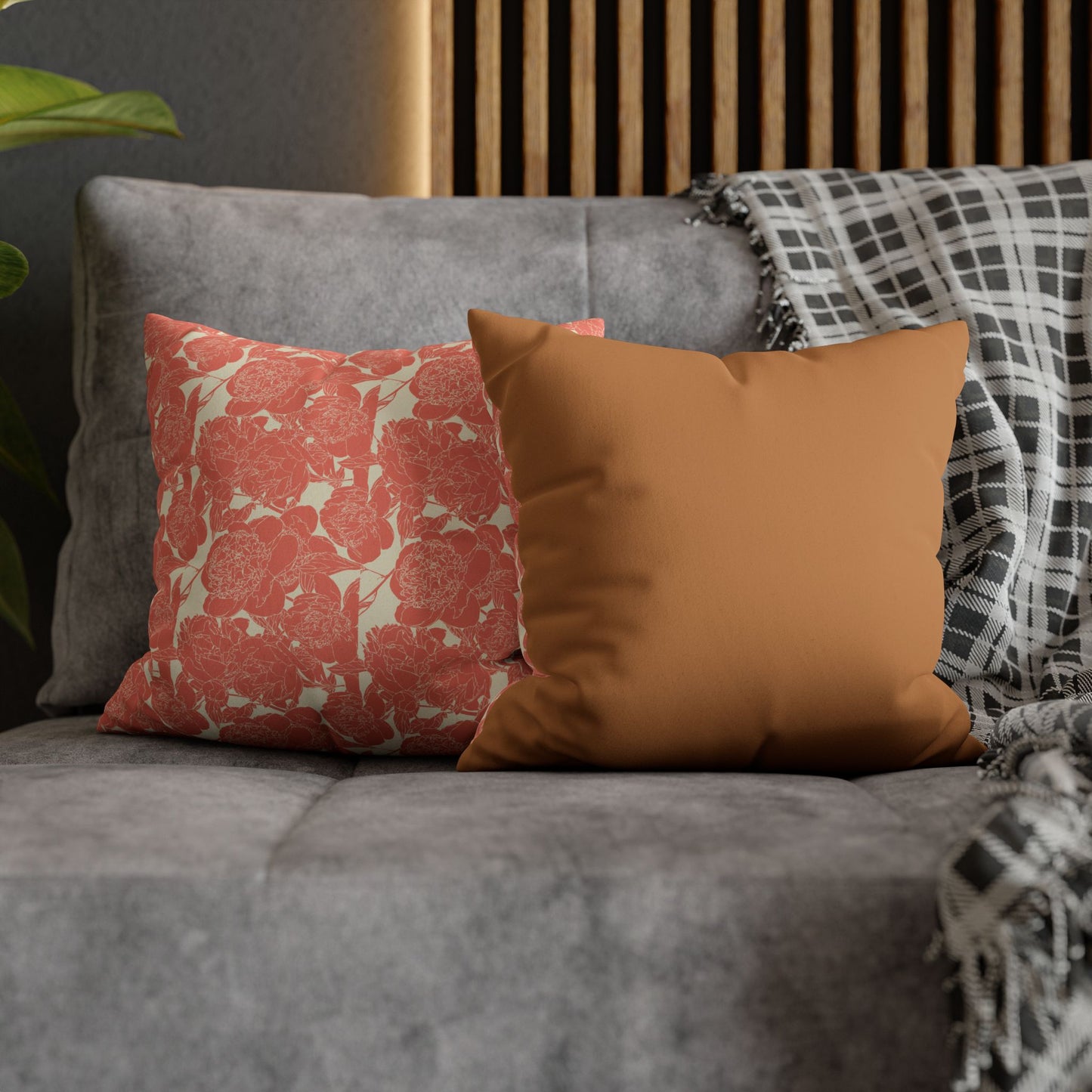 Faux Suede Square Pillowcase