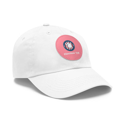 Hat with Leather Patch (Round)