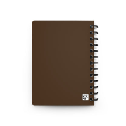 Brown & Blue Floral Spiral Bound Notebook