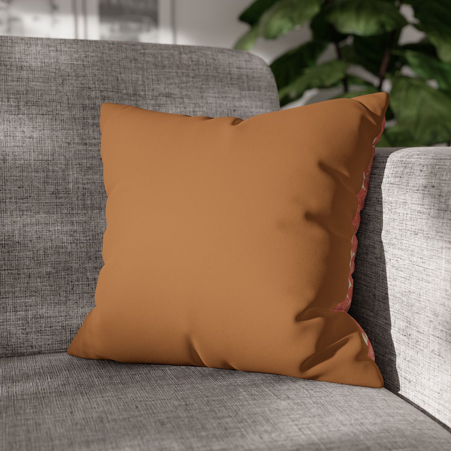 Faux Suede Square Pillowcase