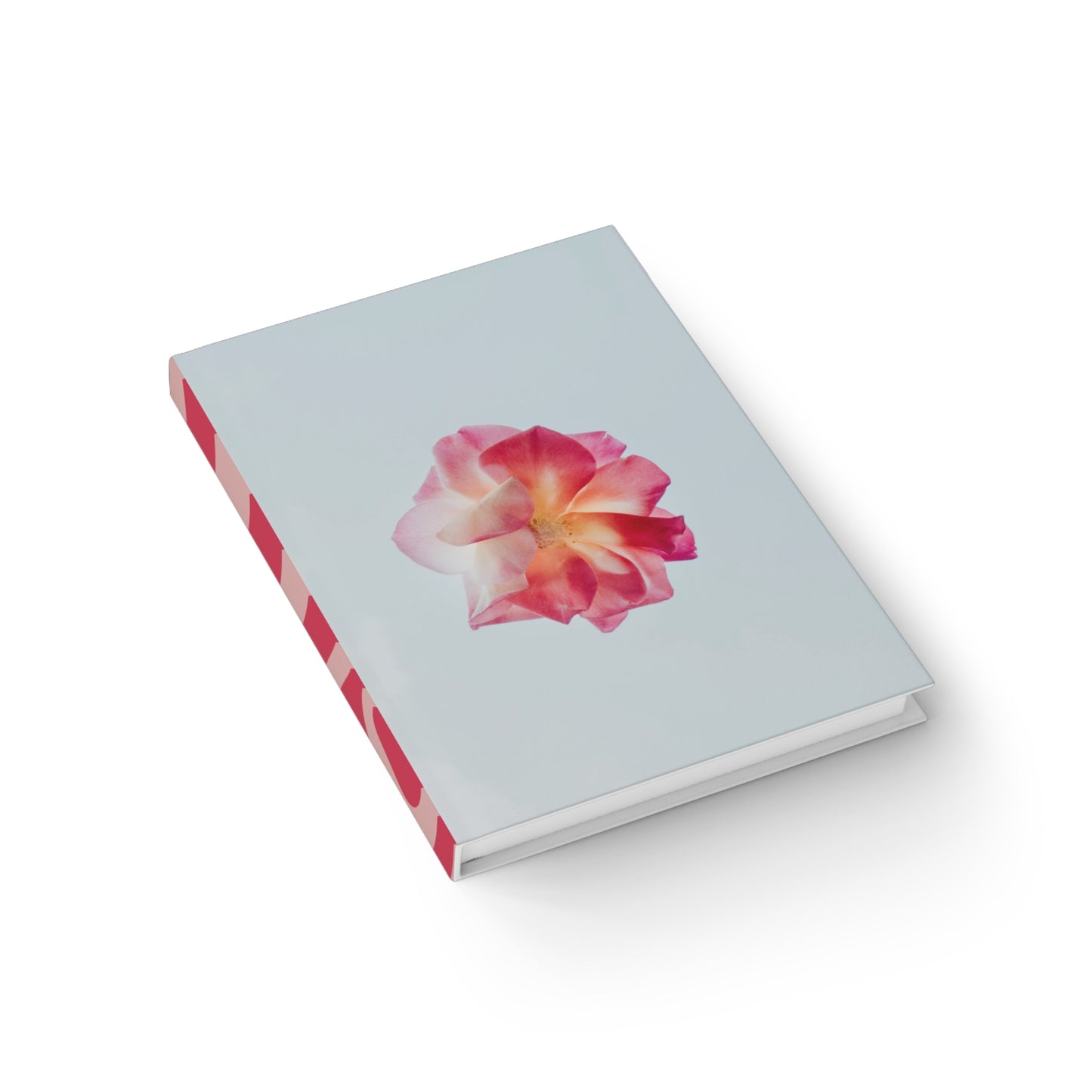 Pink & Blue Rose Journal Book - Ruled Line