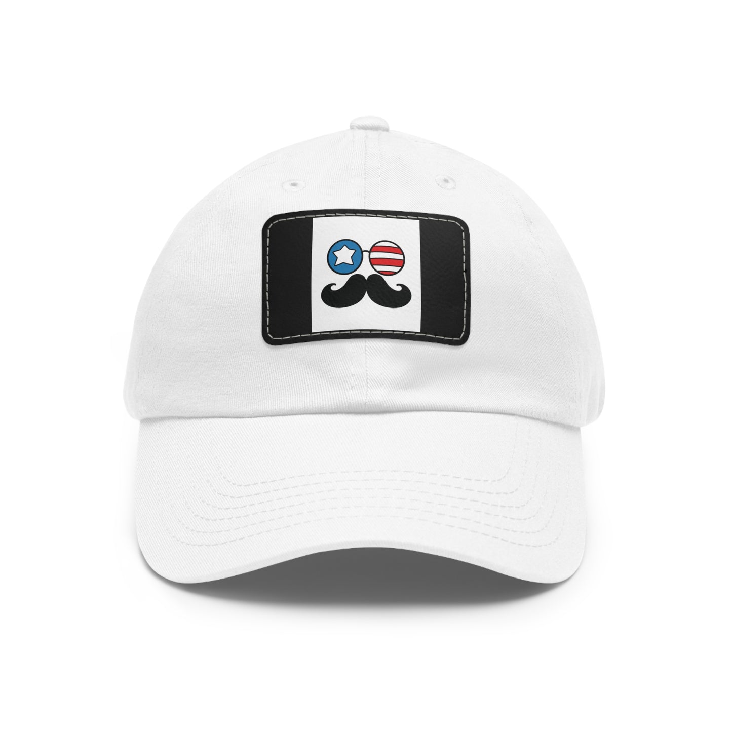 Dad Hat with Leather Patch (Rectangle)
