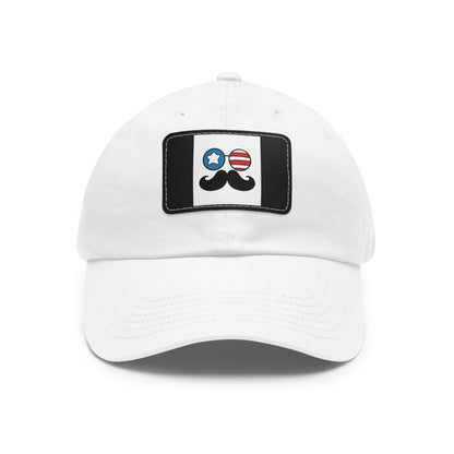 Dad Hat with Leather Patch (Rectangle)