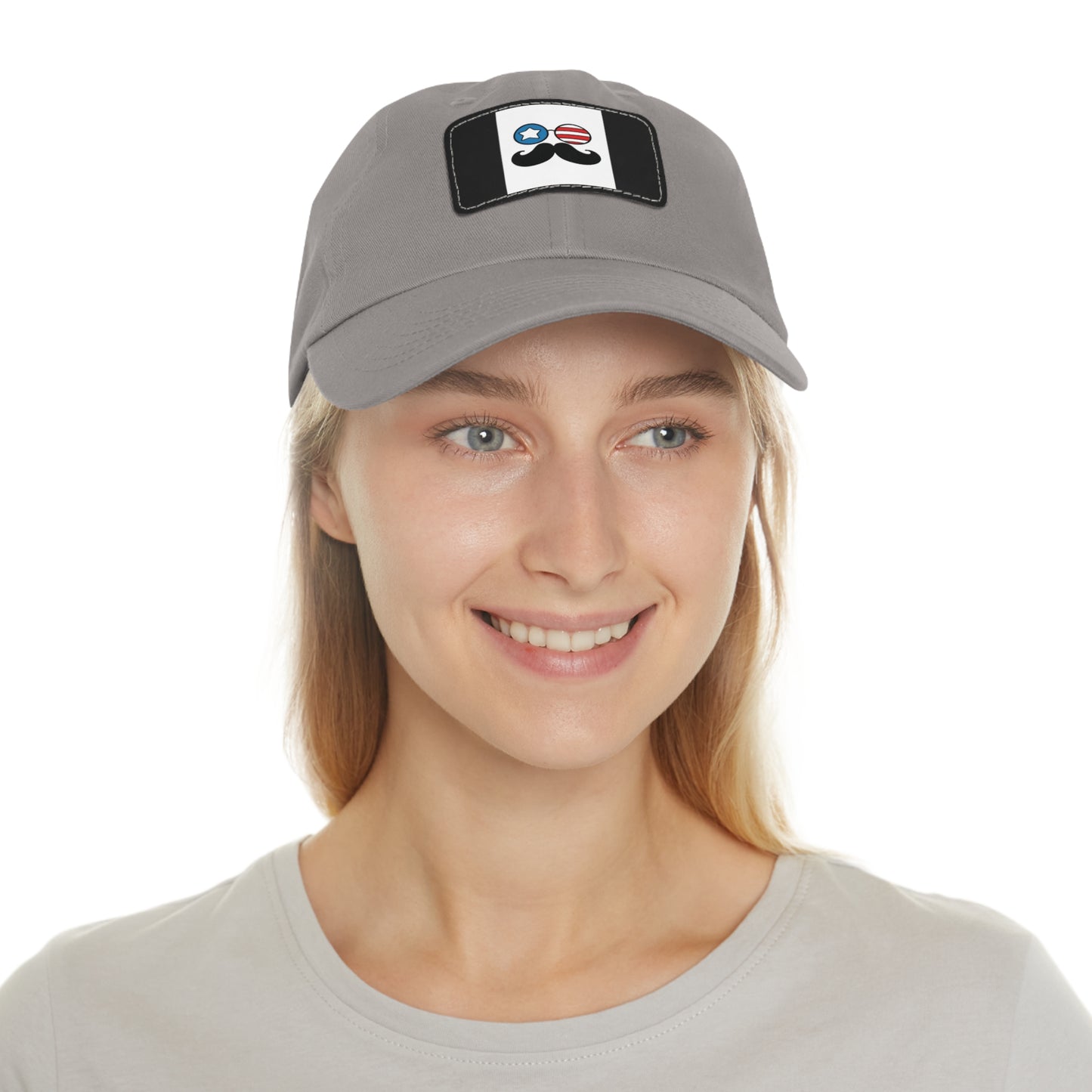 Dad Hat with Leather Patch (Rectangle)