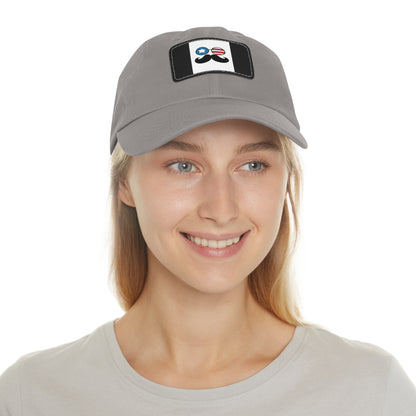 Dad Hat with Leather Patch (Rectangle)
