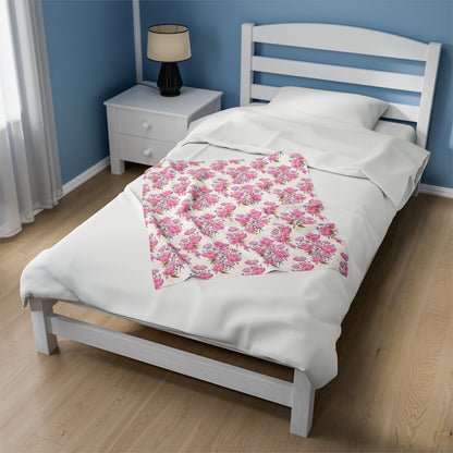 Roses Velveteen Plush Blanket