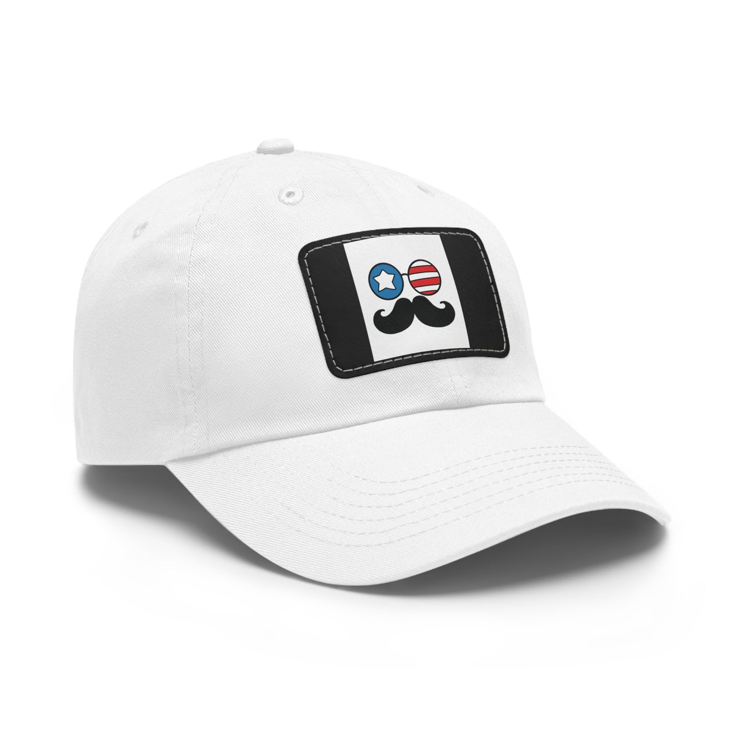 Dad Hat with Leather Patch (Rectangle)