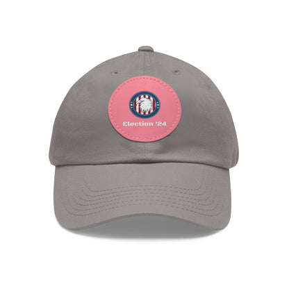 Hat with Leather Patch (Round)