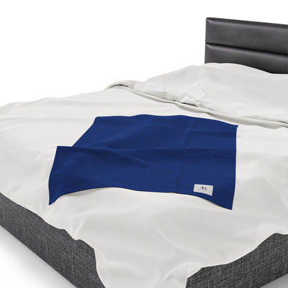 Blue Velveteen Plush Blanket