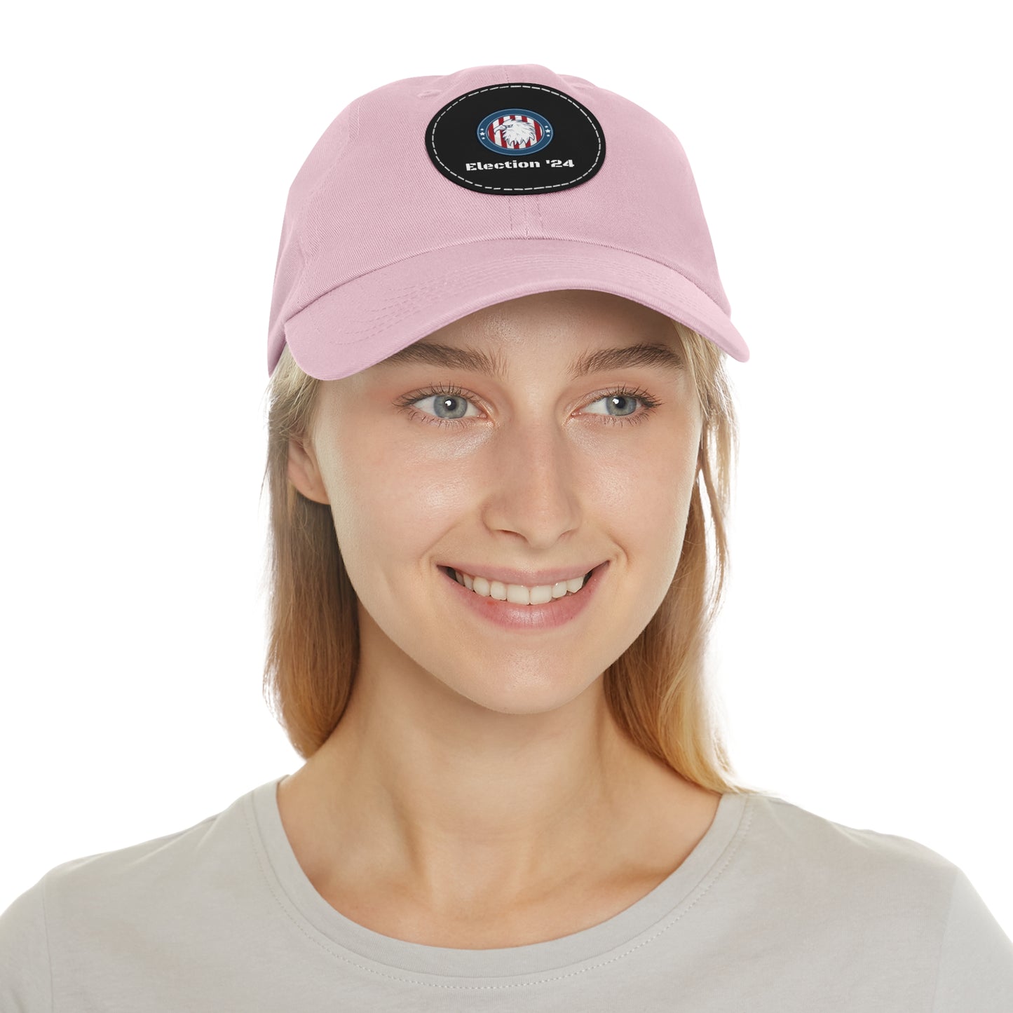 Hat with Leather Patch (Round)