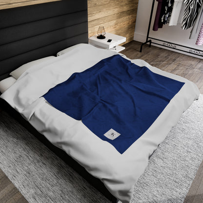 Blue Velveteen Plush Blanket