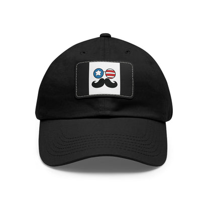 Dad Hat with Leather Patch (Rectangle)