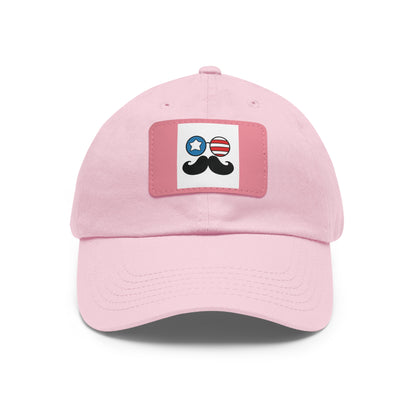Dad Hat with Leather Patch (Rectangle)