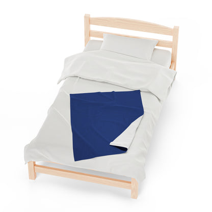 Blue Velveteen Plush Blanket