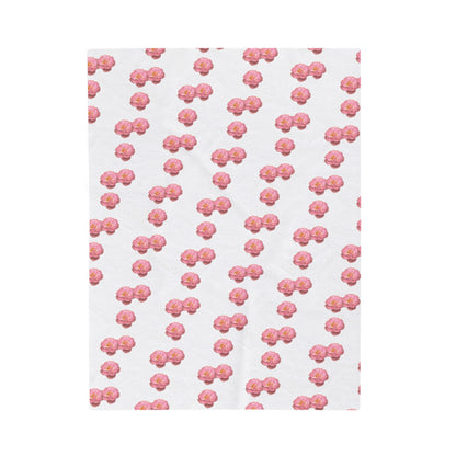 Blooming Pink Velveteen Plush Blanket