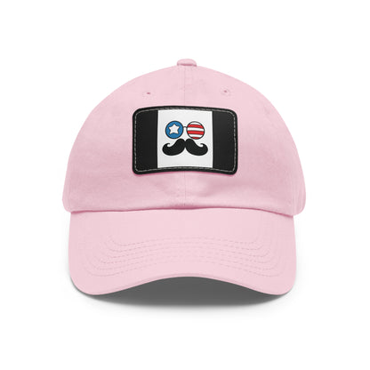 Dad Hat with Leather Patch (Rectangle)