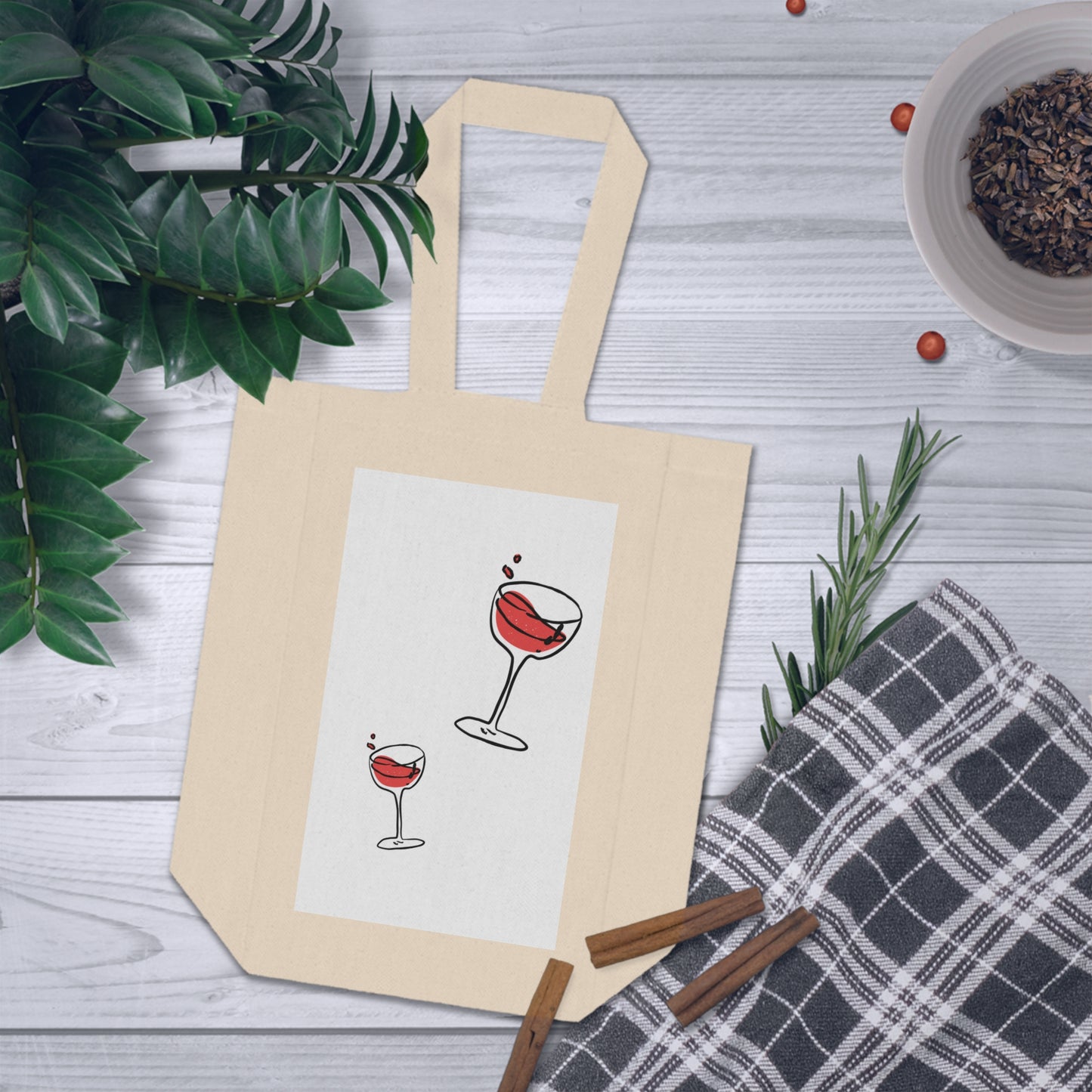 Double Wine Tote Bag