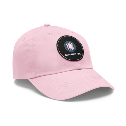 Hat with Leather Patch (Round)