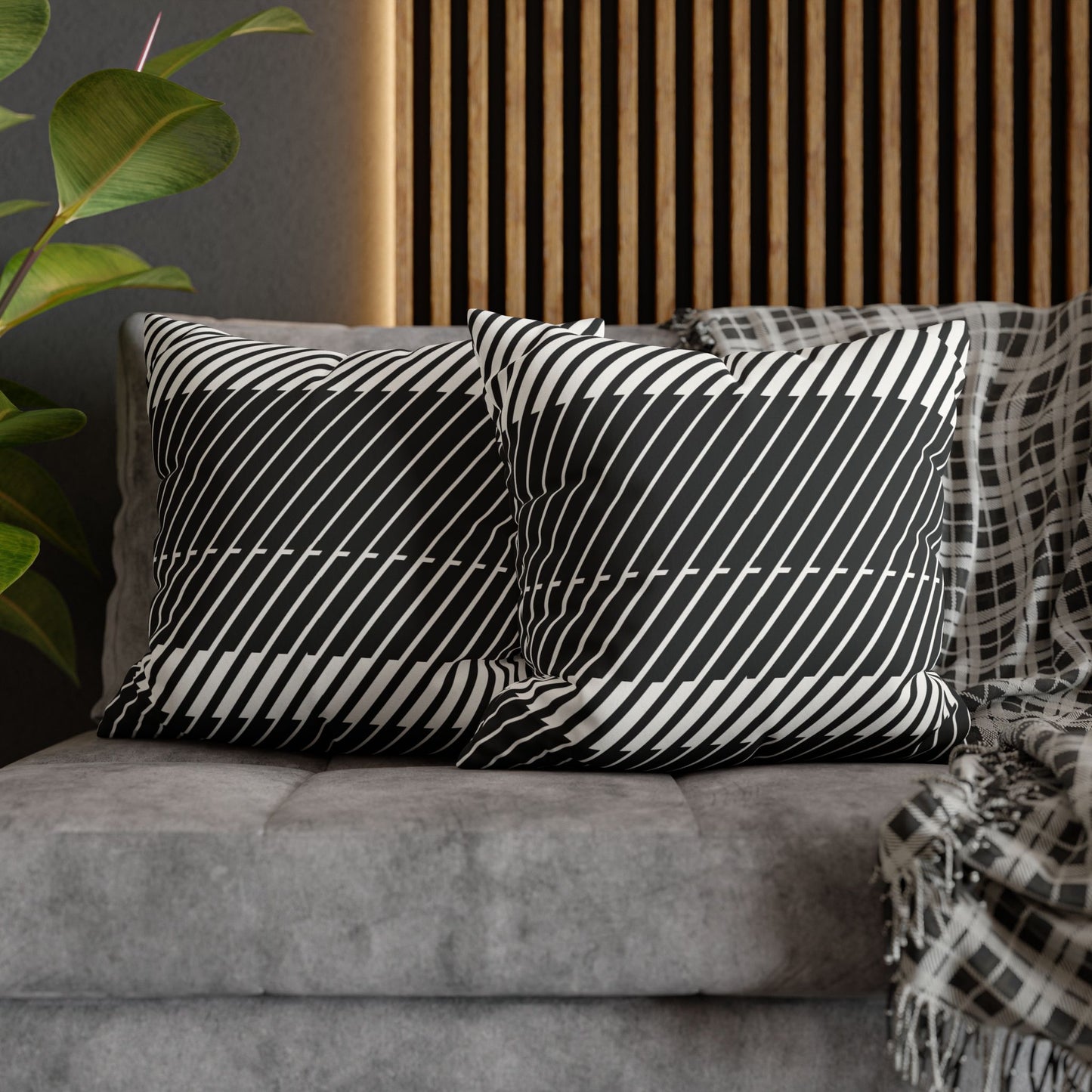 Faux Suede Square Pillowcase