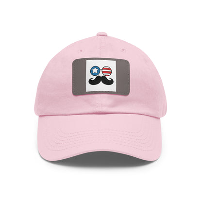 Dad Hat with Leather Patch (Rectangle)